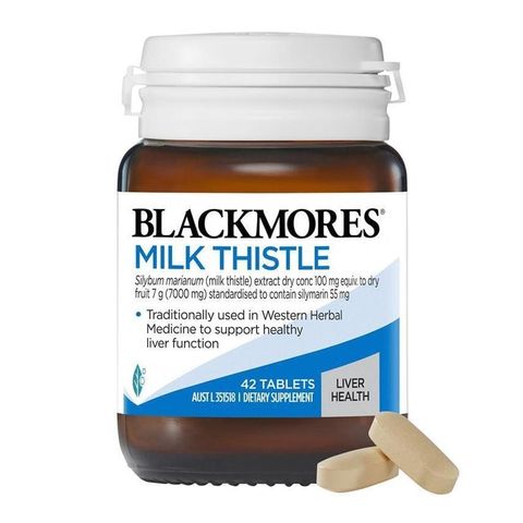 Viên Uống Bổ Gan Blackmores Milk Thistle 42 Viên - Hỗ Trợ Phục Hồi Tế Bào Gan, Bảo Vệ Gan Trước Độc Tố, Xuất Xứ Úc