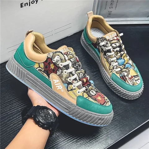 Giày Sneaker Nam Vải Dệt Cao Cấp H98 - Thời Trang Thể Thao Năng Động, Dễ Phối Đồ, Chất Liệu Bền Đẹp, Size 39-44