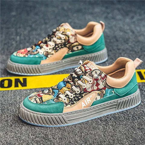 Giày Sneaker Nam Vải Dệt Cao Cấp H98 - Thời Trang Thể Thao Năng Động, Dễ Phối Đồ, Chất Liệu Bền Đẹp, Size 39-44