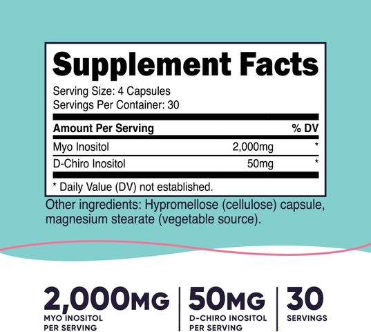 Viên Uống Myo D-Chiro Inositol Nutricost - Hỗ Trợ Cân Bằng Nội Tiết Tố và Sức Khỏe Tâm Thần (Hộp 120 Viên)