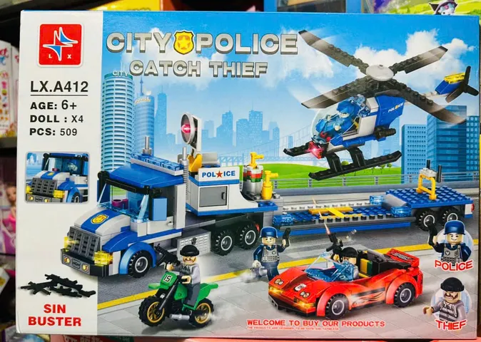 Đồ Chơi Lắp Ráp LX.A412 CITY POLICE - 509 Mảnh Ghép Thú Vị Cho Trẻ Em Từ 6 Tuổi - Khơi Gợi Sáng Tạo và Kỹ Năng Vận Động