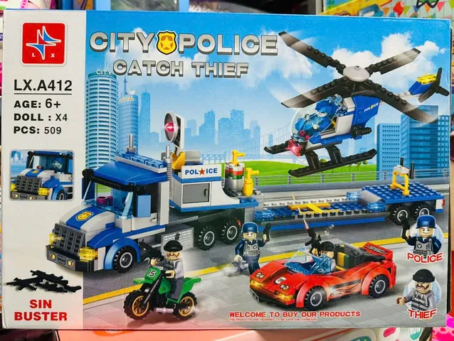 Đồ Chơi Lắp Ráp LX.A412 CITY POLICE - 509 Mảnh Ghép Thú Vị Cho Trẻ Em Từ 6 Tuổi - Khơi Gợi Sáng Tạo và Kỹ Năng Vận Động