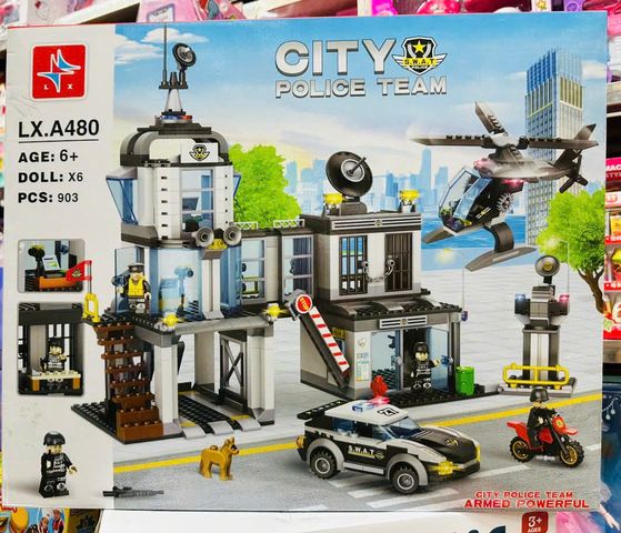 Đồ Chơi Lắp Ráp Trụ Sở Điều Hành POLICE TEAM LX A480 - Bộ 903 Mảnh Ghép Phát Triển Tư Duy Cho Trẻ 6 Tuổi Trở Lên