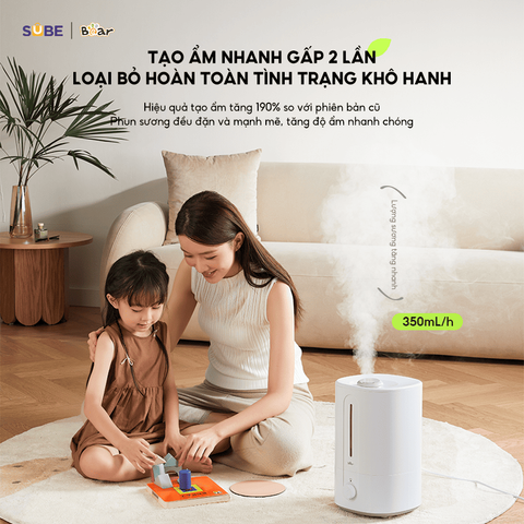 Máy Phun Sương Tạo Ẩm Bear 5L SB-TA50M - Cung Cấp Ẩm, Bảo Vệ Sức Khỏe Gia Đình, Hiệu Quả Cao, Dễ Sử Dụng