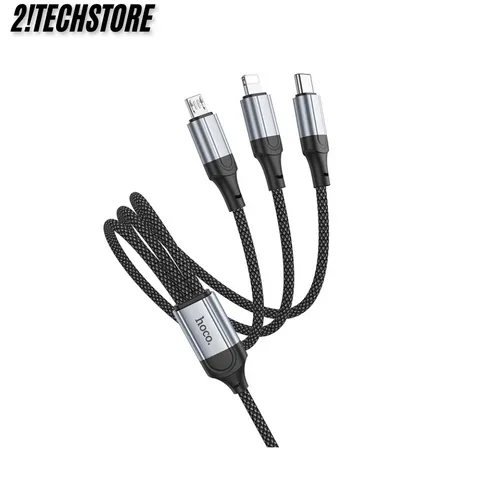 Cáp sạc 3 đầu đa năng Hoco X102 3in1 Phù Hợp với mọi dòng điện thoại
