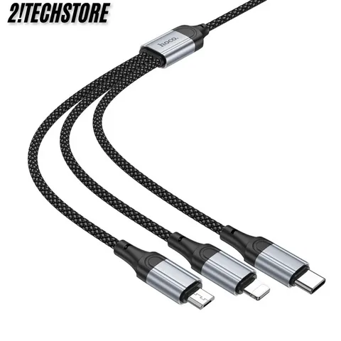 Cáp sạc 3 đầu đa năng Hoco X102 3in1 Phù Hợp với mọi dòng điện thoại