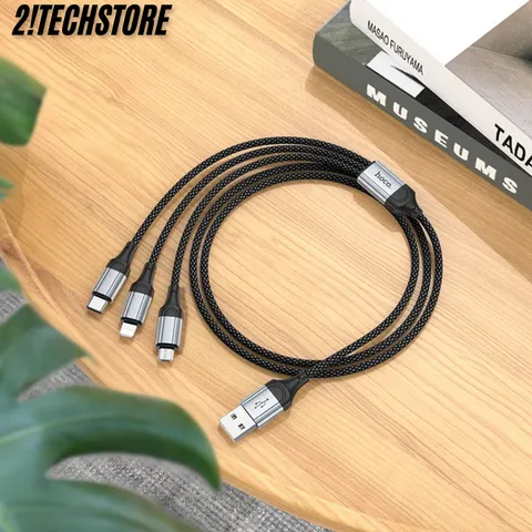 Cáp sạc 3 đầu đa năng Hoco X102 3in1 Phù Hợp với mọi dòng điện thoại