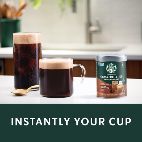  Cà phê Starbucks hòa tan 100% cà phê Arabica Crema Collection Premium Instant, hộp 202 gram [Hàng Mỹ]