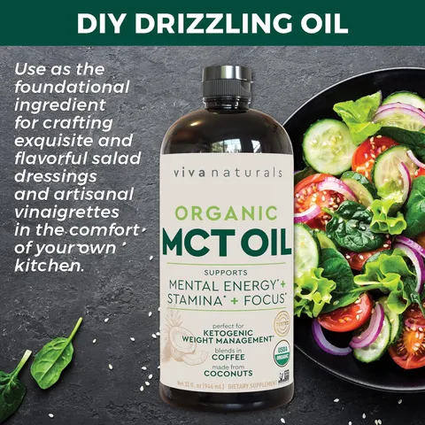 Dầu MCT hữu cơ Organic MCT Oil Viva Naturals [Hàng Mỹ]