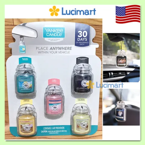 Sáp thơm ô tô Yankee Candle Car Set 5 mùi [Hàng Mỹ]