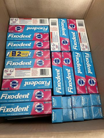 Bộ 2 tuýp keo dán hàm Fixodent (68gx2) - Giúp giữ chắc hàm giả, thoải mái khi sử dụng, chất lượng Mỹ