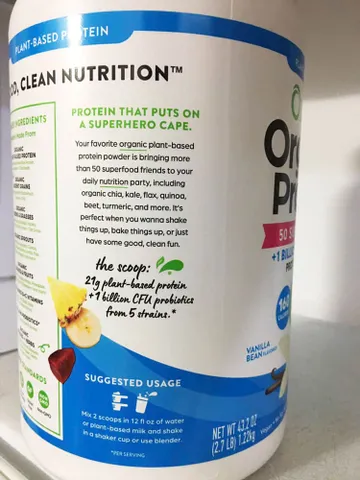 Bột Protein Hữu Cơ Orgain Vanilla 1.22Kg - Bổ Sung Protein Tự Nhiên, Hương Vị Ngọt Ngào, Không Chất Độc Hại, Dinh Dưỡng Cao