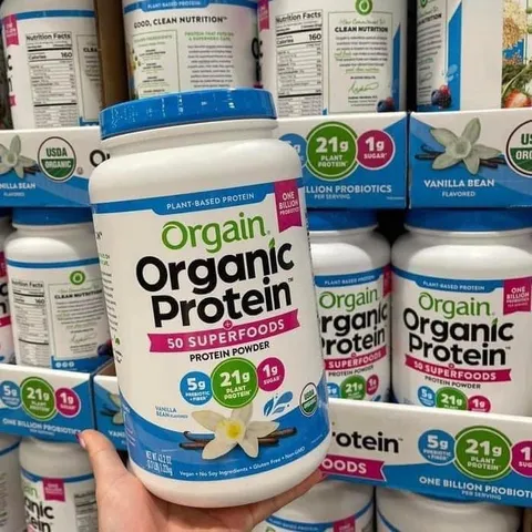 Bột Protein Hữu Cơ Orgain Vanilla 1.22Kg - Bổ Sung Protein Tự Nhiên, Hương Vị Ngọt Ngào, Không Chất Độc Hại, Dinh Dưỡng Cao