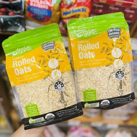 Yến Mạch chia Hữu Cơ Absolute Organic Rolled Oats Úc 700Gr