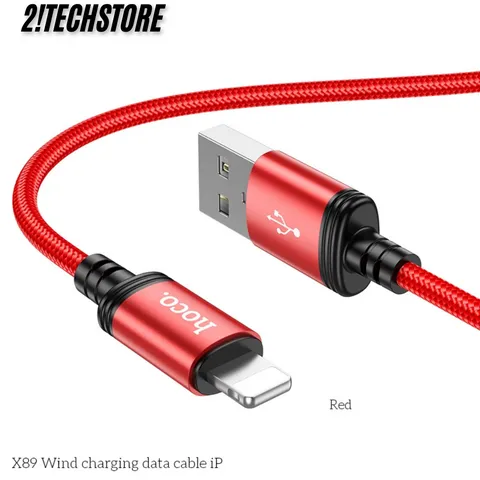 Cáp Sạc USB to iP Hoco X89 Sạc Nhanh Bền Dẻo, Dành cho Điện thoại IP