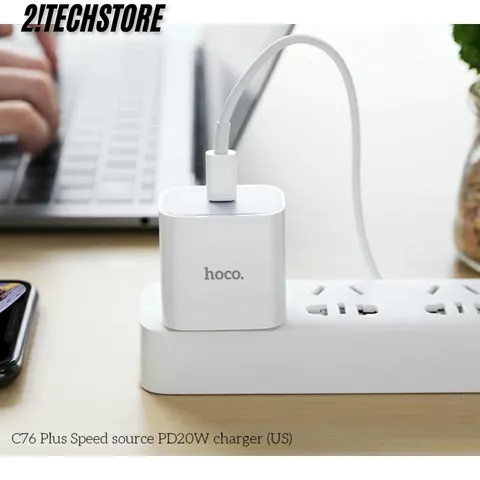 Củ sạc Hoco C76 sạc nhanh cổng Type-C PD 20W sạc nhanh các dòng IP