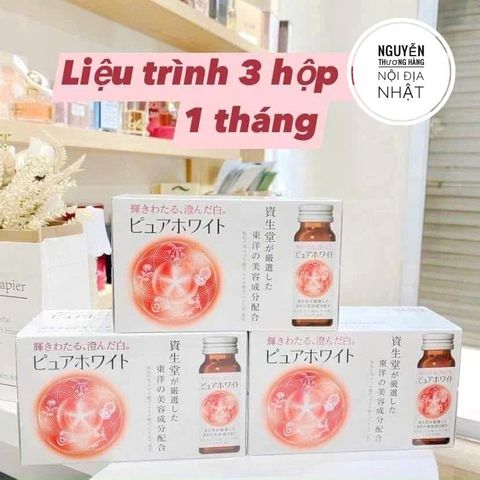 Nước Uống Trắng Da Pure White Shiseido Chính Hãng - Collagen Hỗ Trợ Làm Sáng Da & Chống Lão Hóa Nhật Bản 150ml