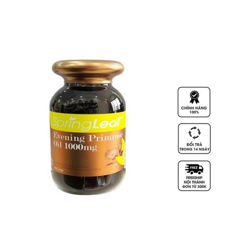 Tinh Dầu Hoa Anh Thảo Spring Leaf Evening Primrose Oil 1000mg - Hỗ Trợ Cân Bằng Nội Tiết Tố Nữ (Hộp 90 Viên)