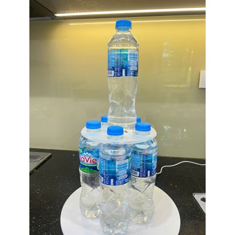 Tháp Nước Mica Tâm An Trong Suốt 2 và 3 Tầng - Bày Chai Nước Đi Lễ Chùa, Bày Lễ Gia Tiên Decorative Fountain
