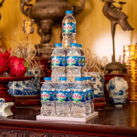 Tháp Nước Mica 3 Tầng Tròn & Vuông - Dụng Cụ Bày Lễ Cúng Gia Tiên, Đi Lễ Chùa, Hoạt Động Tâm Linh, Chất Liệu Cao Cấp
