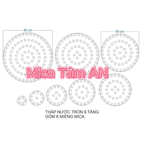 Tháp Nước 9 Tầng Vuông Cao Cấp - Đồ Lễ Tâm Linh Đi Chùa, Đền, Phủ - Dễ Dàng Tháo Rời, Di Chuyển, Đựng Nước Trà Mật Ong
