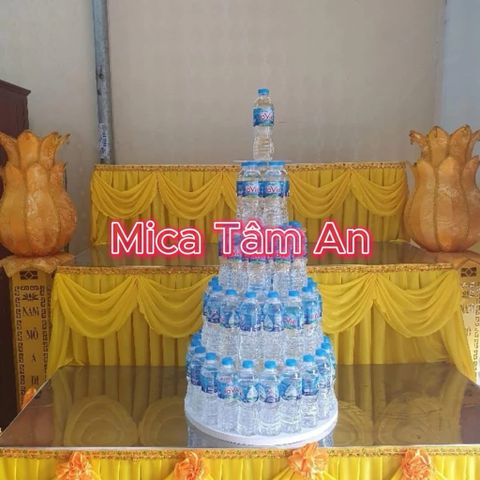 Tháp Nước Mica Trong Suốt 5 Tầng Có Đế - Bày Ban Thờ Cúng Dường Đẹp Mắt, Bền Chắc, Dễ Lau Chùi