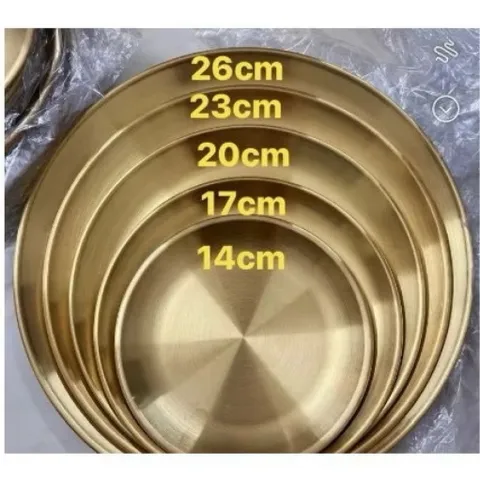 Bộ Đĩa Inox 201 Bày Hoa Quả Đa Tầng 1-5 Tầng - Khay Cúng Bàn Thờ Phong Thủy, Trái Cây, Lễ Tết 14-26cm