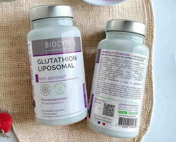 [Nhập khẩu] Viên Uống Bổ Sung Glutathion Liposomal hỗ trợ trắng da - Biocyte 
