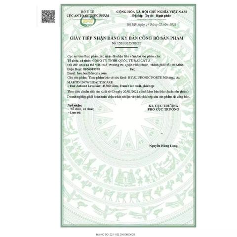 Viên uống bổ sung Hyaluronic Acid 300mg Hyaluronic Forte - Biocyte, Hỗ trợ cải thiện độ ẩm và độ đàn hồi cho da, 30 viên