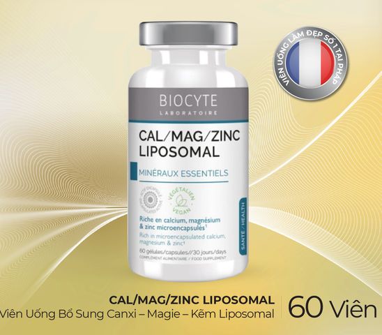 [Nhập khẩu] Biocyte Cal Mag Zinc Liposomal Viên uống bổ sung Canxi – Magie 
