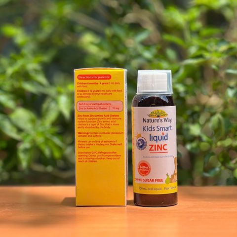 Kẽm nước Nature’s Way Kids Smart Liquid Zinc - Hỗ trợ tăng sức đề kháng cho bé, hạn sử dụng đến 8/26