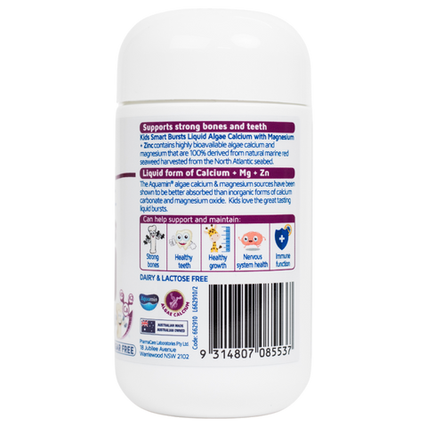 Viên uống bổ sung canxi Nature's Way Bursts Calcium With Magnesium + Zinc 30 viên cho trẻ em - Hỗ trợ xương chắc khỏe