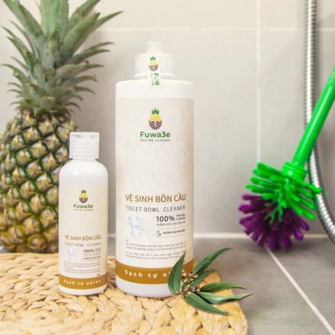Nước Vệ Sinh Bệ Toilet Fuwa3e Hương Dứa 500ml - Khử Mùi, Diệt Khuẩn, Tăng Cường Lợi Khuẩn Cho Bồn Cầu