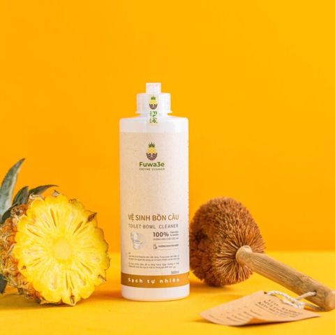 Nước Vệ Sinh Bệ Toilet Fuwa3e Hương Dứa 500ml - Khử Mùi, Diệt Khuẩn, Tăng Cường Lợi Khuẩn Cho Bồn Cầu