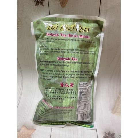 Trà Khổ Qua Thông Hồng 80g - Trà Thảo Mộc Giải Nhiệt, Mát Gan, Hỗ Trợ Giảm Đường Huyết, Dạng Gói Tiện Lợi