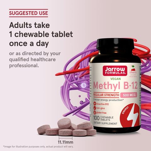 Viên Uống Vitamin B12 Methylcobalamin Jarrow FOMULAS - Hỗ Trợ Sức Khỏe Hệ Thần Kinh & Tim Mạch (Hộp 100 Viên)