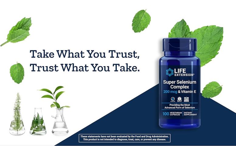 Viên Uống Selenium Super Vitamin E Life Extension Nhập Mỹ Tăng Cường Sức Khỏe (Hộp 100 viên) - YoungFit