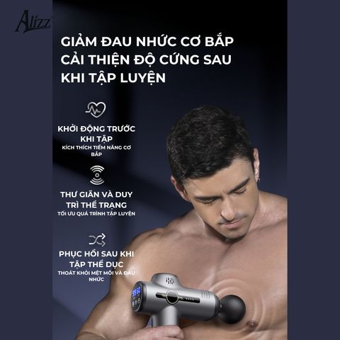 Máy Massage Cầm Tay ALIZZ AL-13945, 32 Chế Độ Thư Giãn, Dung Lượng Pin Cao, Tiếng Ồn Thấp, Thiết Kế Tiện Lợi, Chất Lượng Cao