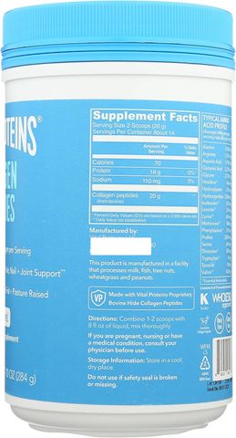 Bột Collagen Peptides Vital Proteins 284g [Hàng Mỹ]