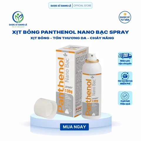 Xịt Bỏng Panthenol Nano Bạc GIGA Đức - Phục Hồi Nhanh Da Bị Tổn Thương, Dưỡng Ẩm, Chống Viêm, An Toàn Cho Người Lớn Và Trẻ Nhỏ