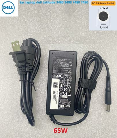Sạc Laptop Dell Latitude 3480 3488 7480 7490 - Sạc Zin Chính Hãng Chất Lượng Cao, Mới 100% - Phụ Kiện Giá Rẻ