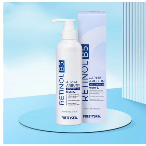 Kem Dưỡng Thể Trắng Da Ban Đêm Pretty Skin Retinol B5 250ml - Chăm Sóc Da Hiệu Quả, Ngăn Ngừa Sắc Tố Nám, Da Sáng Mịn Tự Nhiên