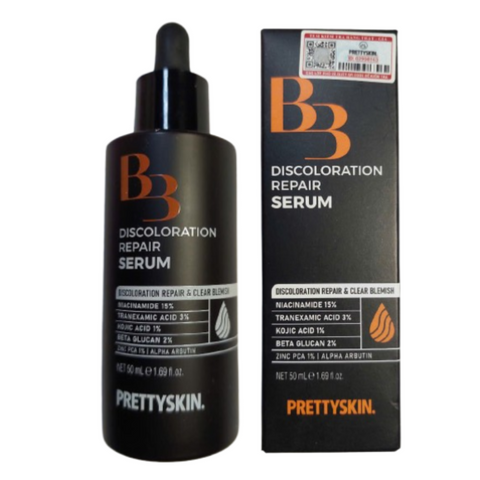Serum B3 Dưỡng Trắng Cải Thiện Nám Da Prettyskin - Giảm Thâm, Tàn Nhang, Dưỡng Ẩm Sáng Mịn (50ml)