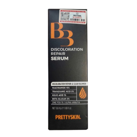 Serum B3 Dưỡng Trắng Cải Thiện Nám Da Prettyskin - Giảm Thâm, Tàn Nhang, Dưỡng Ẩm Sáng Mịn (50ml)