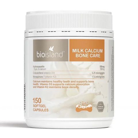 Viên uống Canxi Sữa Bio Island Milk Calcium Bone Care 150 viên - Thực phẩm chức năng cho sức khỏe xương từ Úc