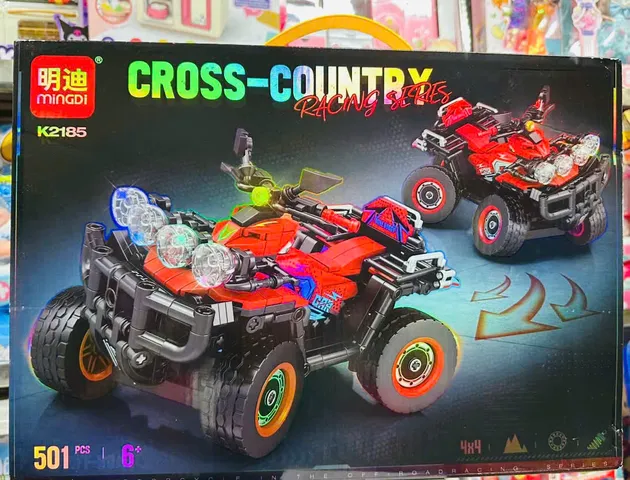 Đồ chơi lắp ráp Mingdi K2185 mô hình xe địa hình 4 bánh màu đỏ CROSS COUNTRY gồm 501 chi tiết sáng tạo và thú vị