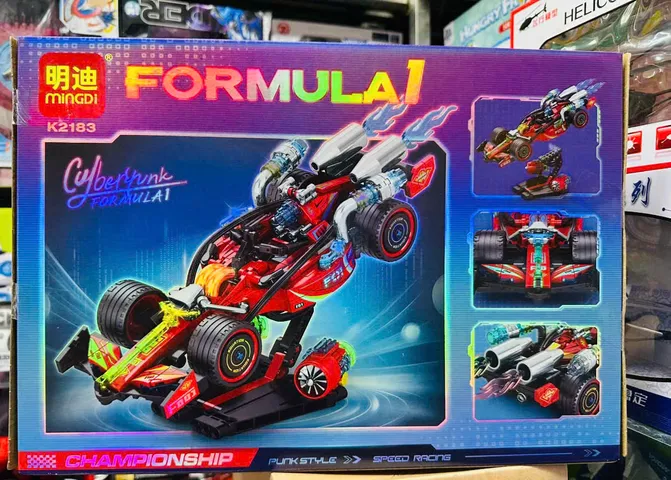 Đồ chơi lắp ráp Mingdi K2183 mô hình xe ô tô đua công thức 1 màu đỏ FORMULA 1 SPEED RACING gồm 485 chi tiết