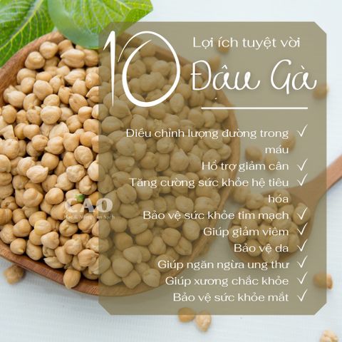 Đậu Gà Trắng Hữu Cơ Nhập Khẩu Argentina-Canada - Superfood Dinh Dưỡng Nấu Cháo, Ngũ Cốc, Rất Tốt Cho Sức Khỏe