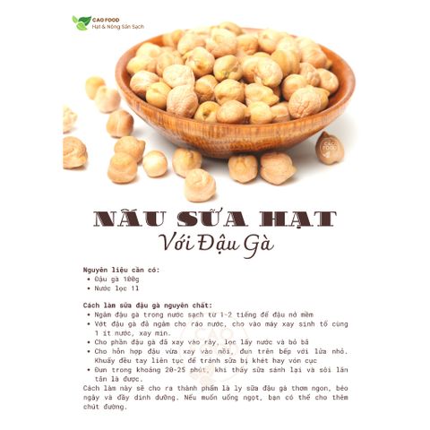 Đậu Gà Trắng Hữu Cơ Nhập Khẩu Argentina-Canada - Superfood Dinh Dưỡng Nấu Cháo, Ngũ Cốc, Rất Tốt Cho Sức Khỏe