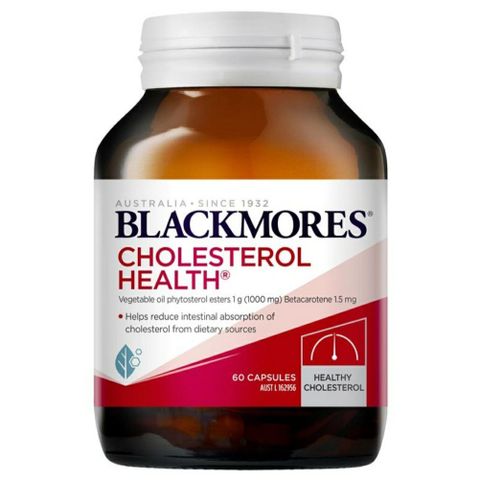 Viên uống Blackmores Cholesterol Health - Hỗ trợ giảm cholesterol xấu, bảo vệ tim mạch, 60 viên, nhập khẩu Úc